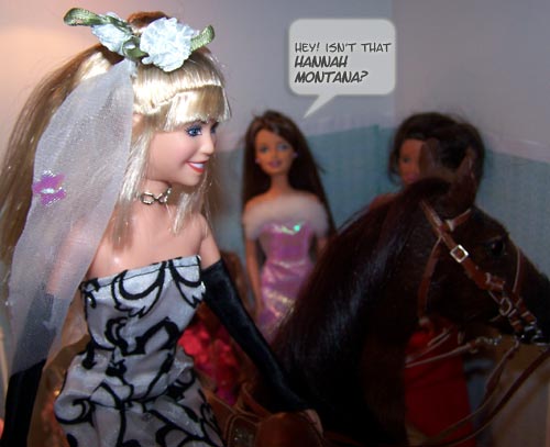 The astonished guests RECOGNIZE THE BRIDE..