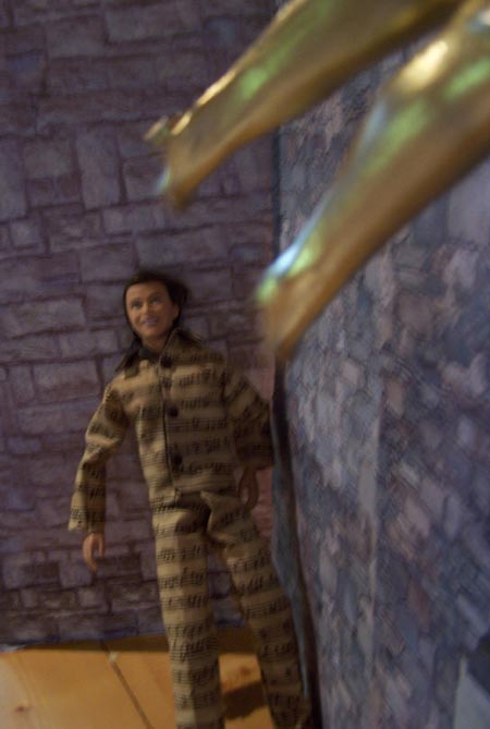 A golden knight that FLIES?