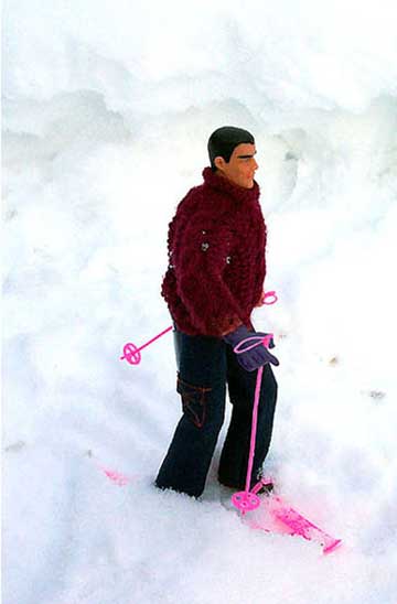 Here's Don, out for an early morning ski run...