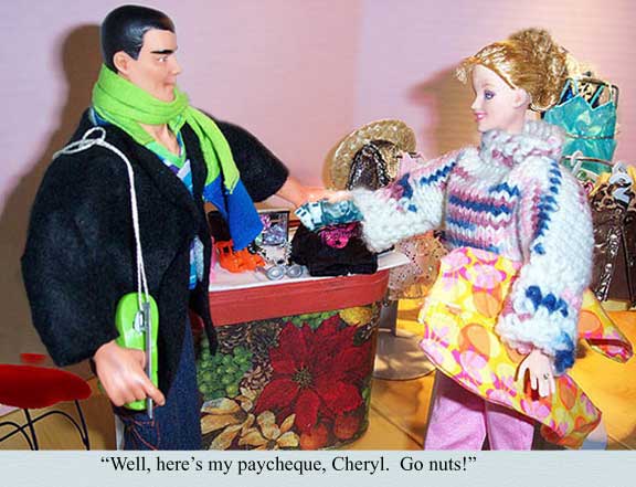 Go nuts with my paycheque, Cheryl...