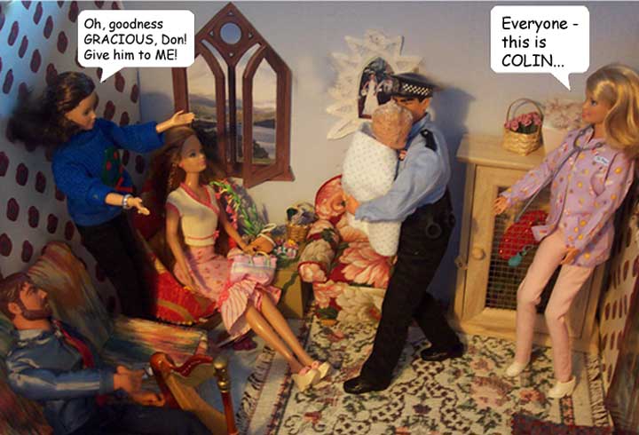 He is given SUCH a warm welcome at Nancy's...