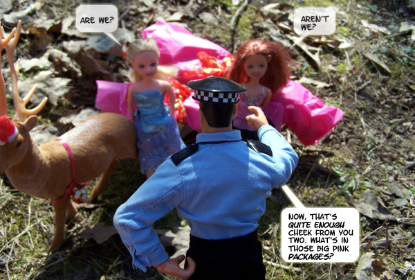 Oh dear... cheeking a POLICEMAN!