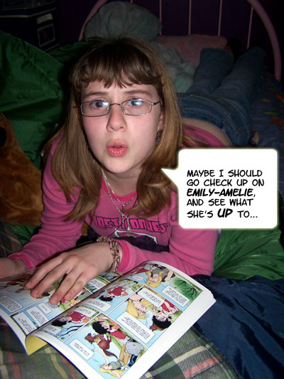 (Those PONY magazine comic books are AWFULLY absorbing...)