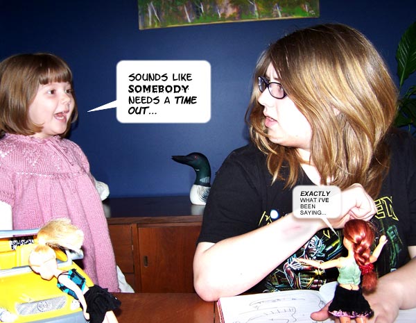 Emily braves the altercation...
