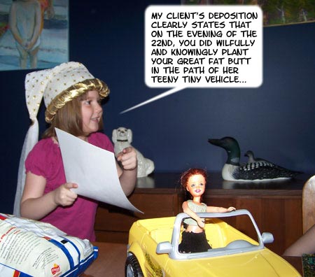 Emily waves Isobel's DEPOSITION..