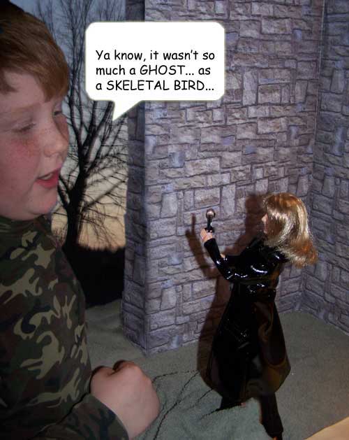 ...who tells her HIS strange experience...