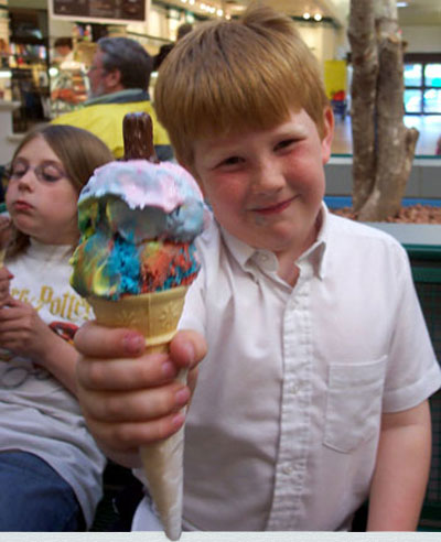 Michael and Katherine experiencing Ice Cream!
