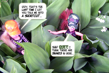 We join Isobel and Belinda hacking their way through dense foliage...