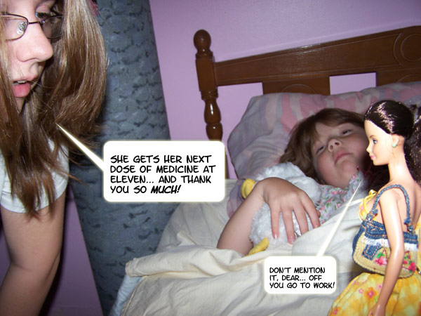 Katherine is grateful that Nancy has offered to babysit...