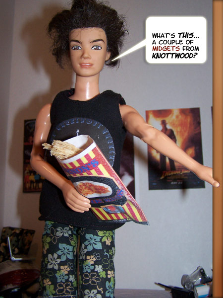 He can hardly hide his disdain!