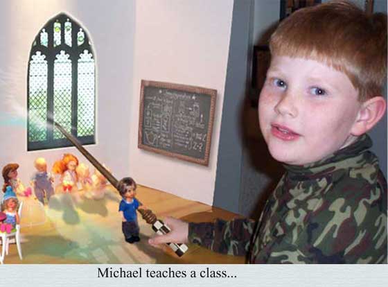 Michael teaches a class