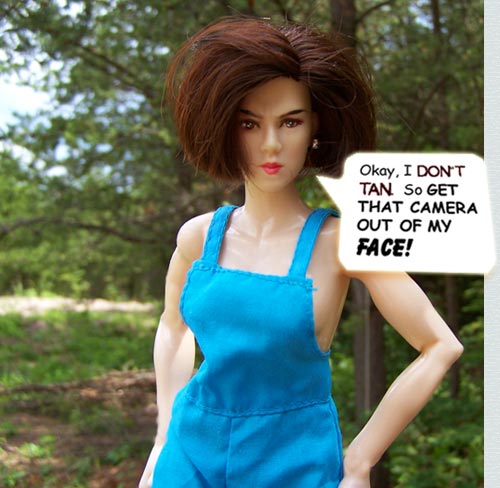 She's usually so SHY about showing her body!