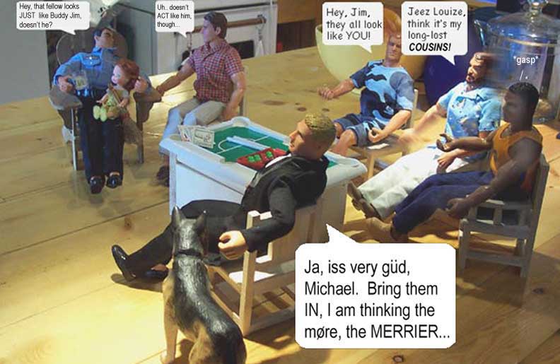 Unsuspecting Lars welcomes them...