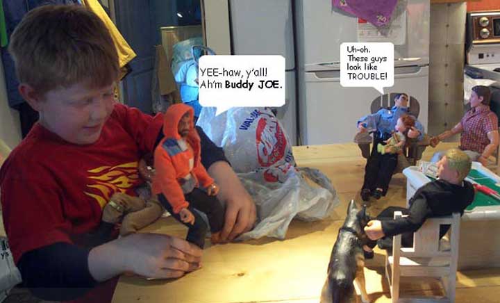 Buddy Joe emerges...