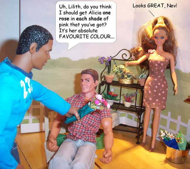 Neville in particular was very excited about getting Alicia flowers...
