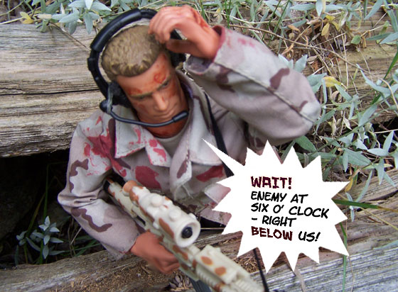 Dutch spots the ENEMY...