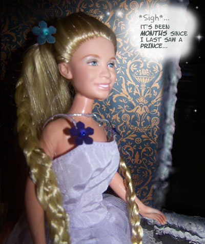 She looks SO bored...