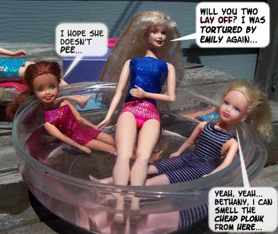 The girls are NOT pleased at sharing...