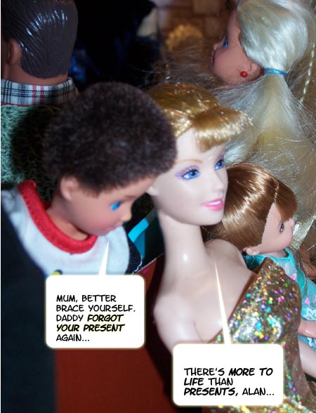 Alan DOESN'T tell her anything NEW...