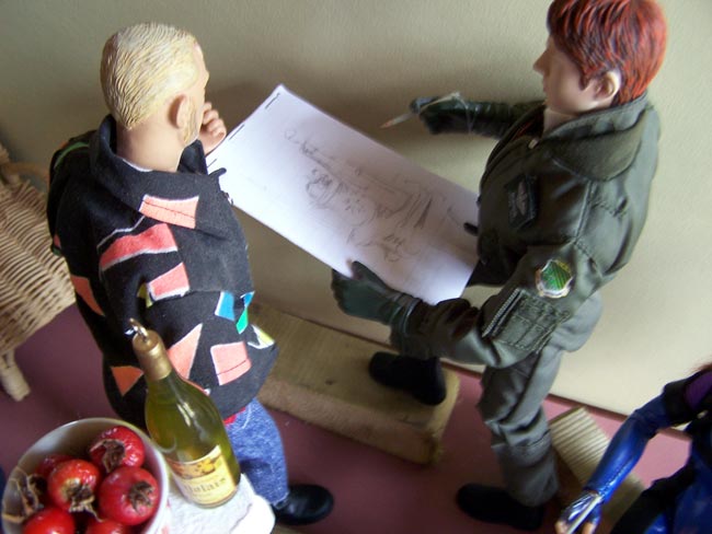 Peter, deep in discussion...