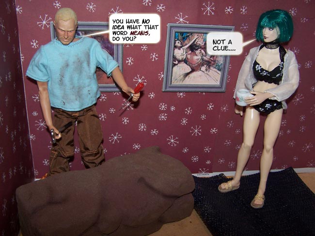 Peter is annoyed with himself for allowing personal vulnerability to overcome artistic pride