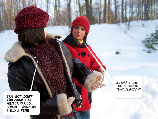 A Fire?  In the snow?