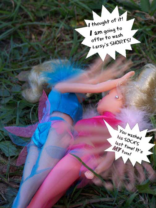 Of course, the Dimple Twins were fighting over Lars again...
