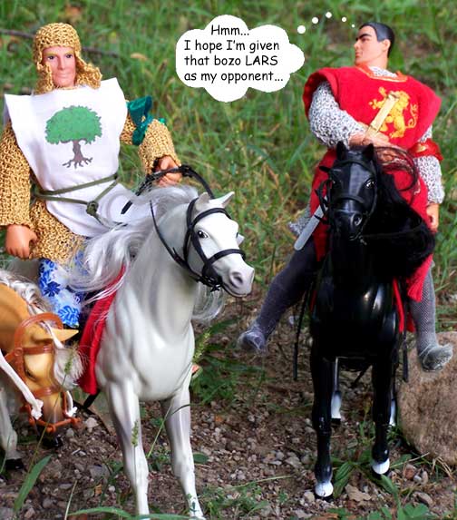 Donald eyes the competition...