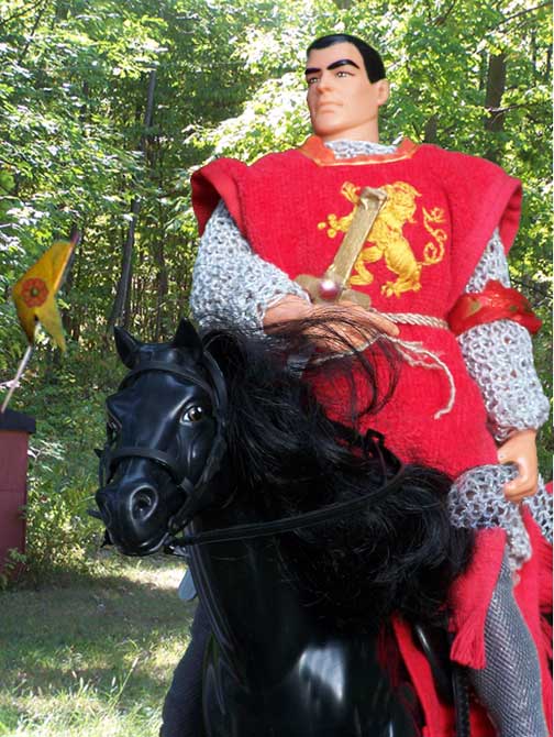 ...And rides confidently onto the battlefield...