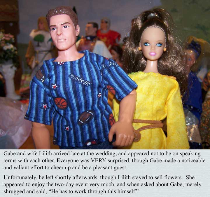 Gabe arrived late at the wedding, too...