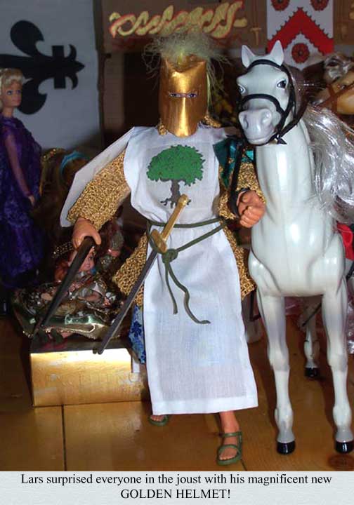 Lars was all prepared for the joust!