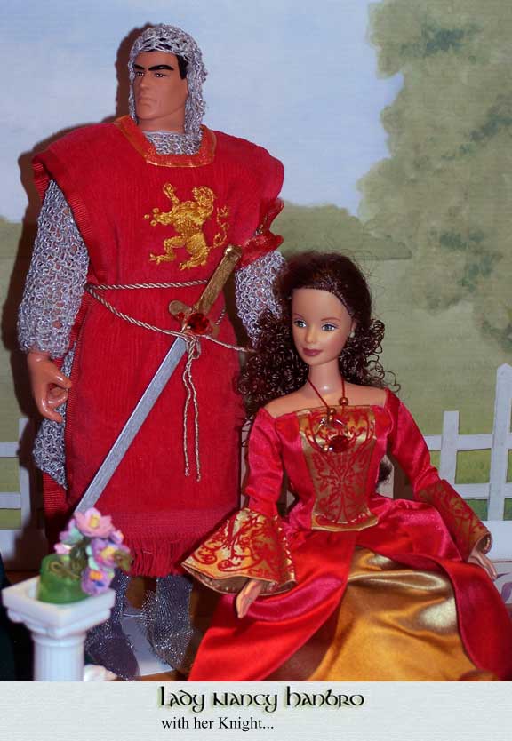 The lovely Lady Nancy with her knight...