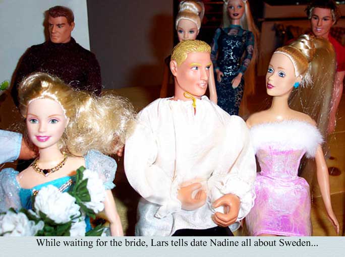 While they wait for the bride, Lars tells Nadine about Sweden...