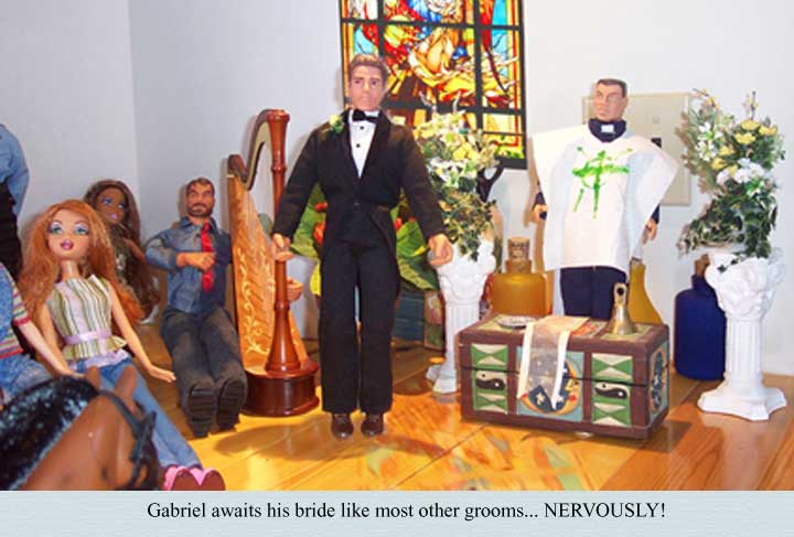 Gabriel nervously awaits his bride...
