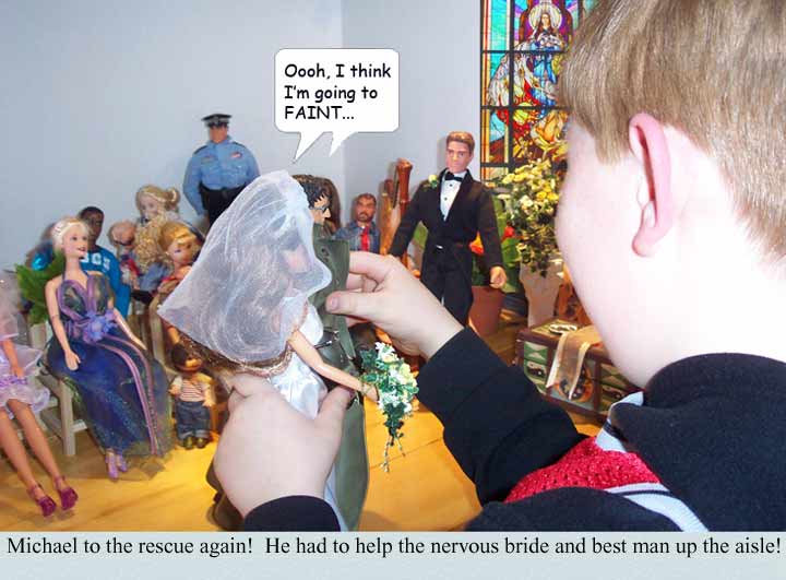 Gabriel nervously awaits his bride...