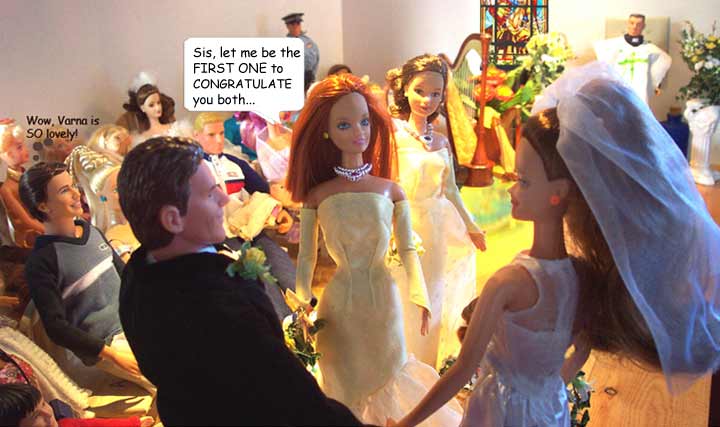 Varna congratulates her sister...