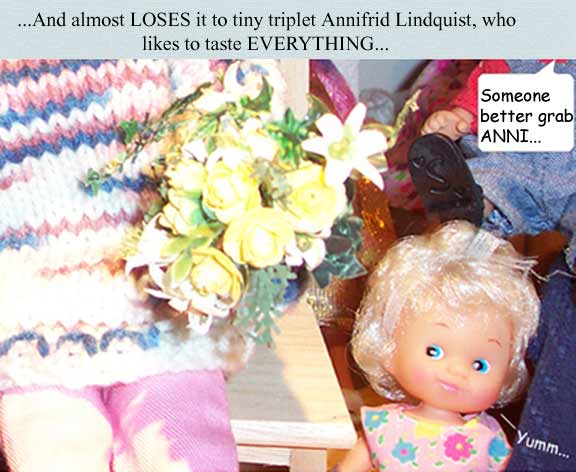 ...and nearly LOSES it to Annifrid Lindquist...