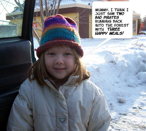 Yes.  She DOES eat at McDonalds occasionally...